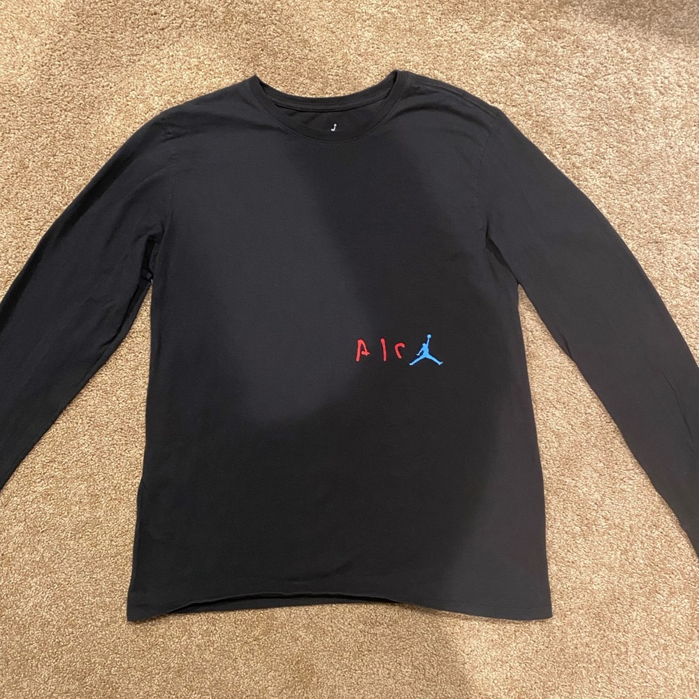 Cactus Jack x Jordan L/S Tee Black. Size Large